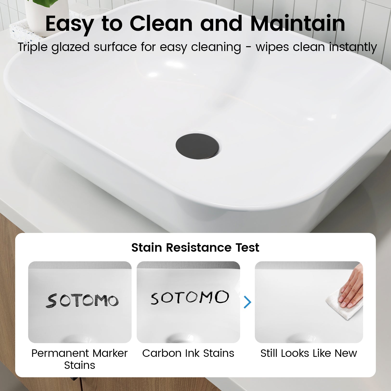 SOTOMO MJ-6128 Modern Rectangular Vessel Sink