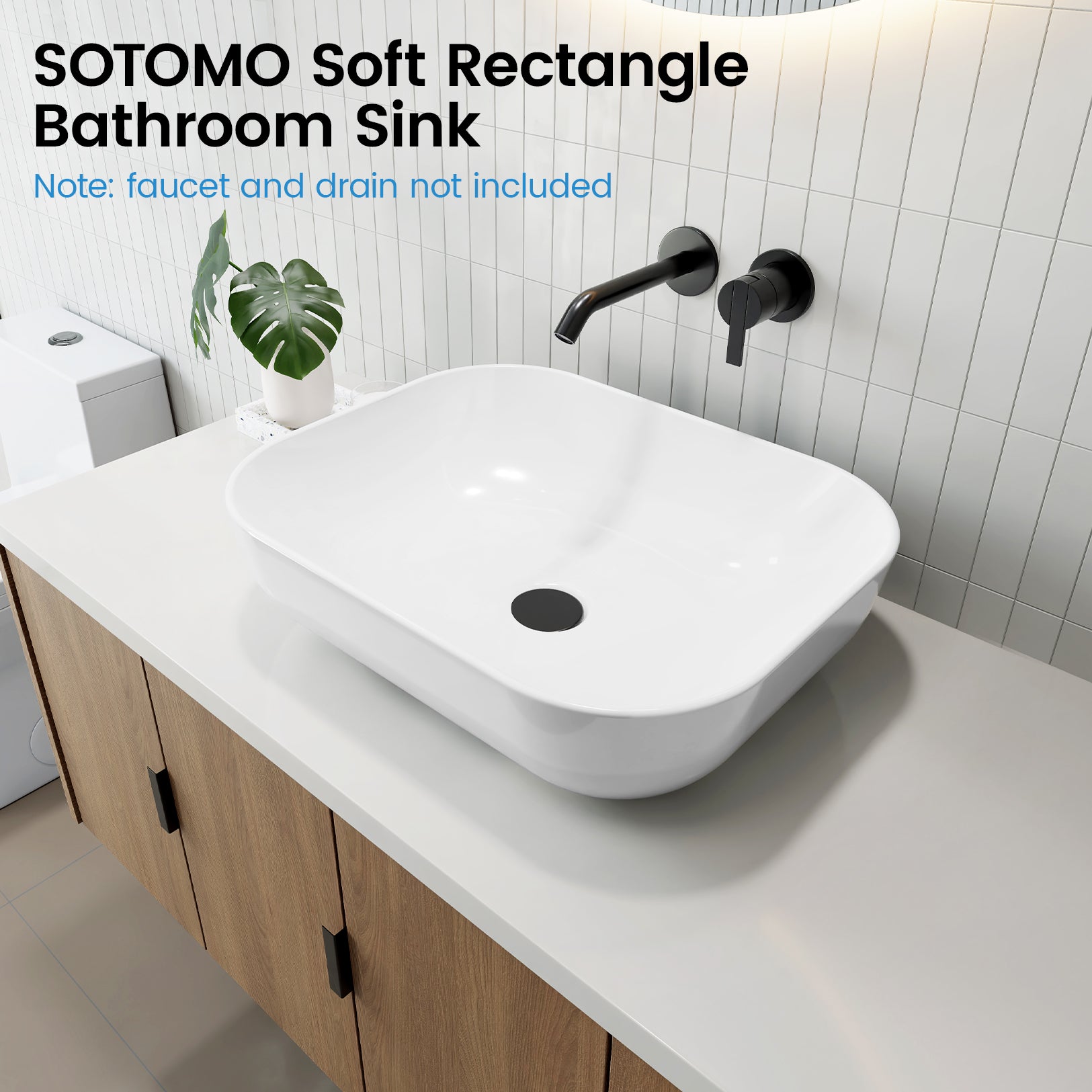 SOTOMO MJ-6128 Modern Rectangular Vessel Sink