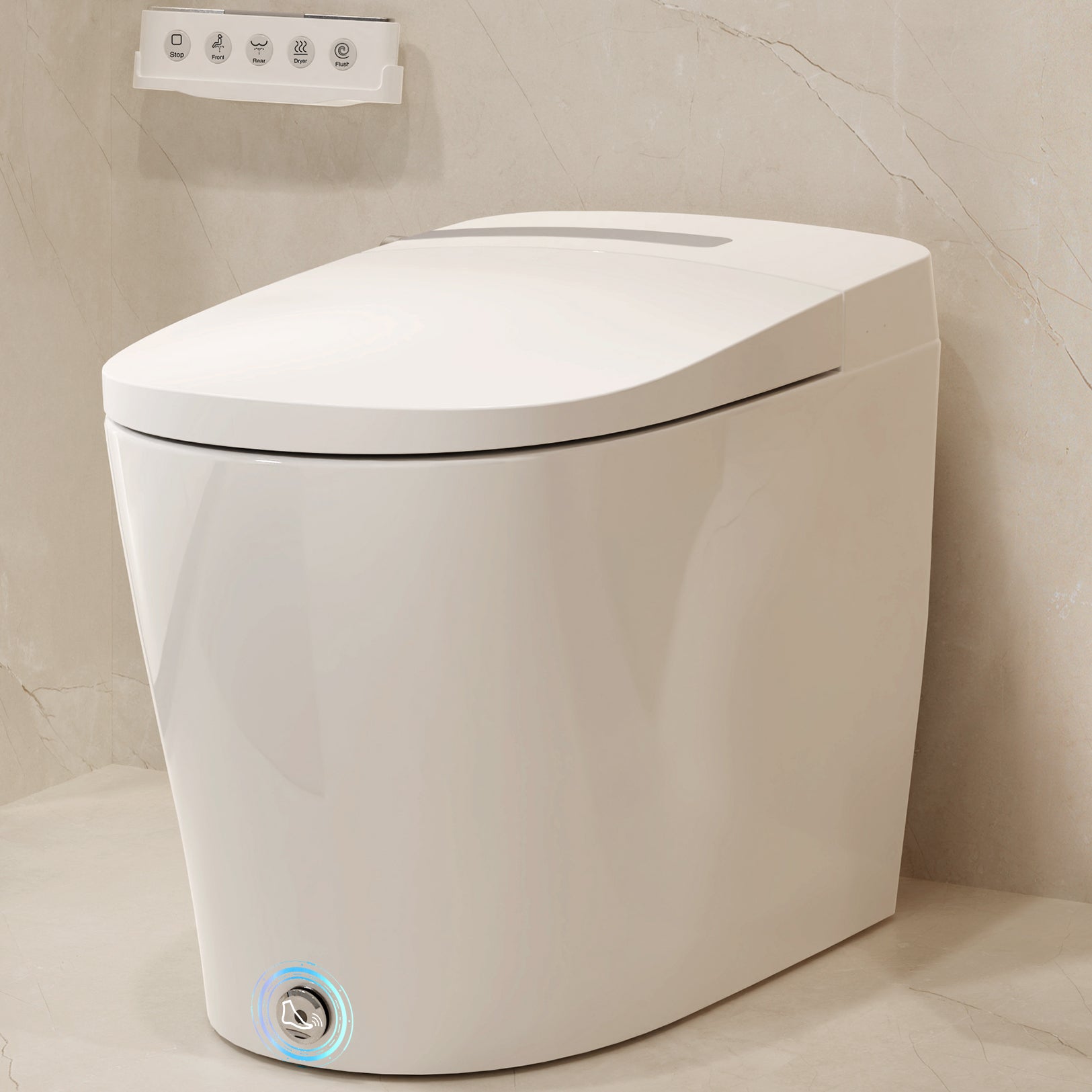 DA80U  One Piece  Elongated Smart Toilet Bidet Combo with Built-in Water Tank,  Heated Seat,  Blackout Flush