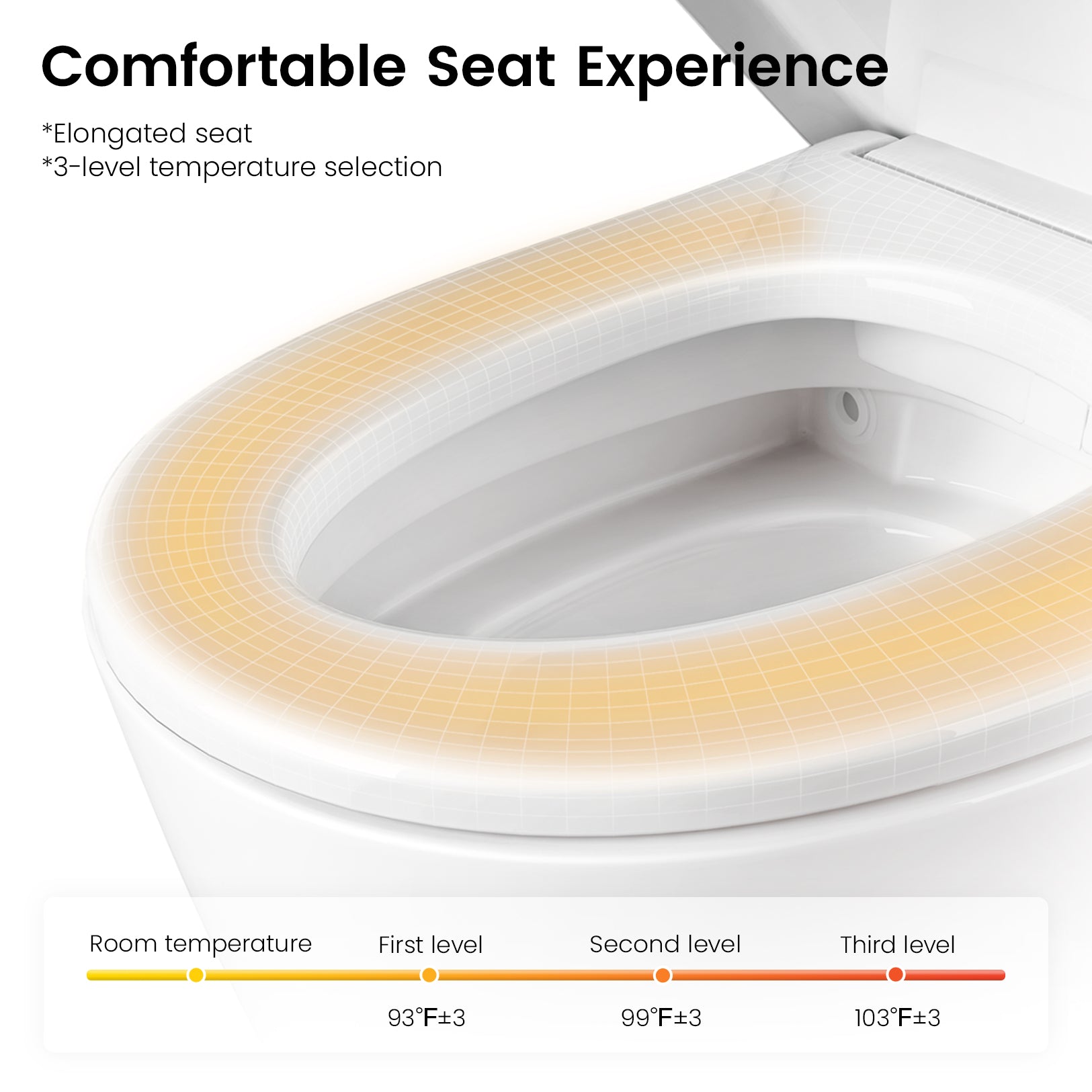 DA80U  One Piece  Elongated Smart Toilet Bidet Combo with Built-in Water Tank,  Heated Seat,  Blackout Flush