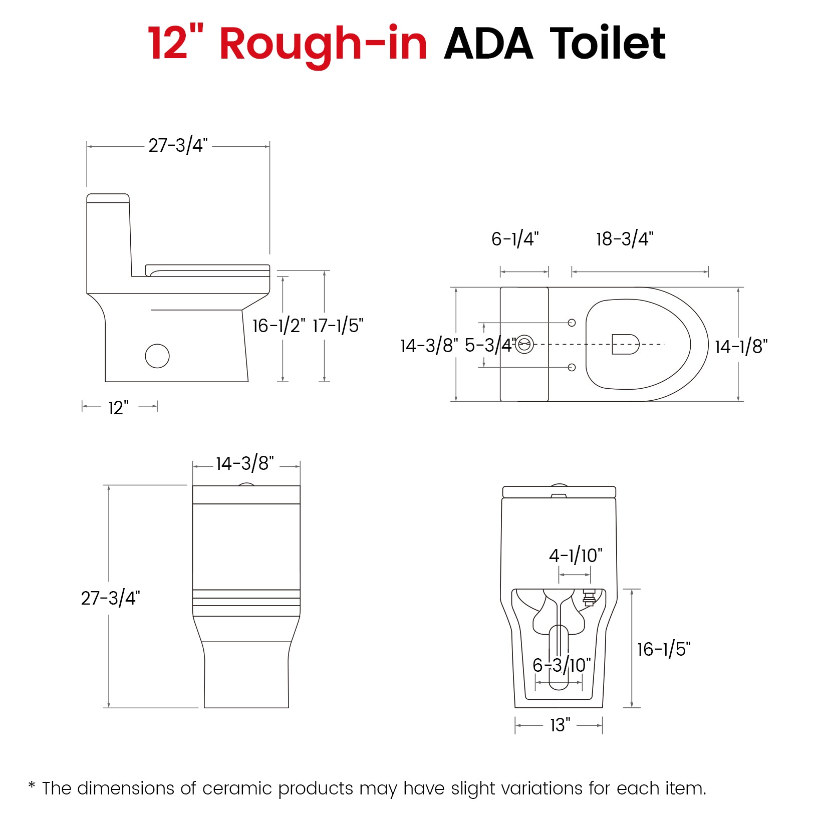 K-0351DF Elongated ADA Compliant One Piece Toilet, 1.1/1.6 GPF Dual Flush, MAP 1000g