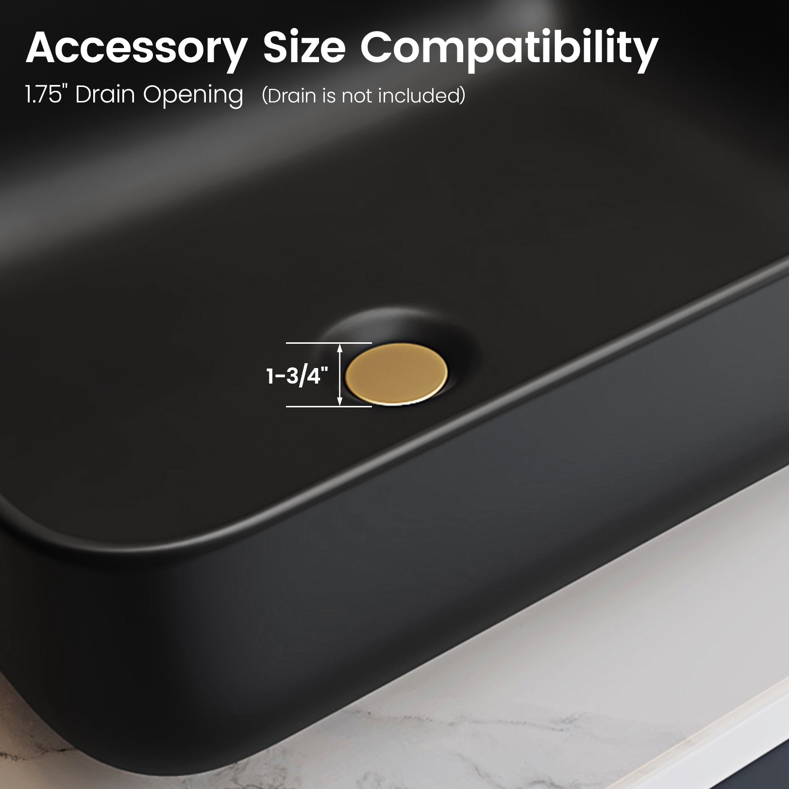 MJ-695 Bathroom Rectangular Vessel Sink, 19.7" x 15.7" x 5.5"