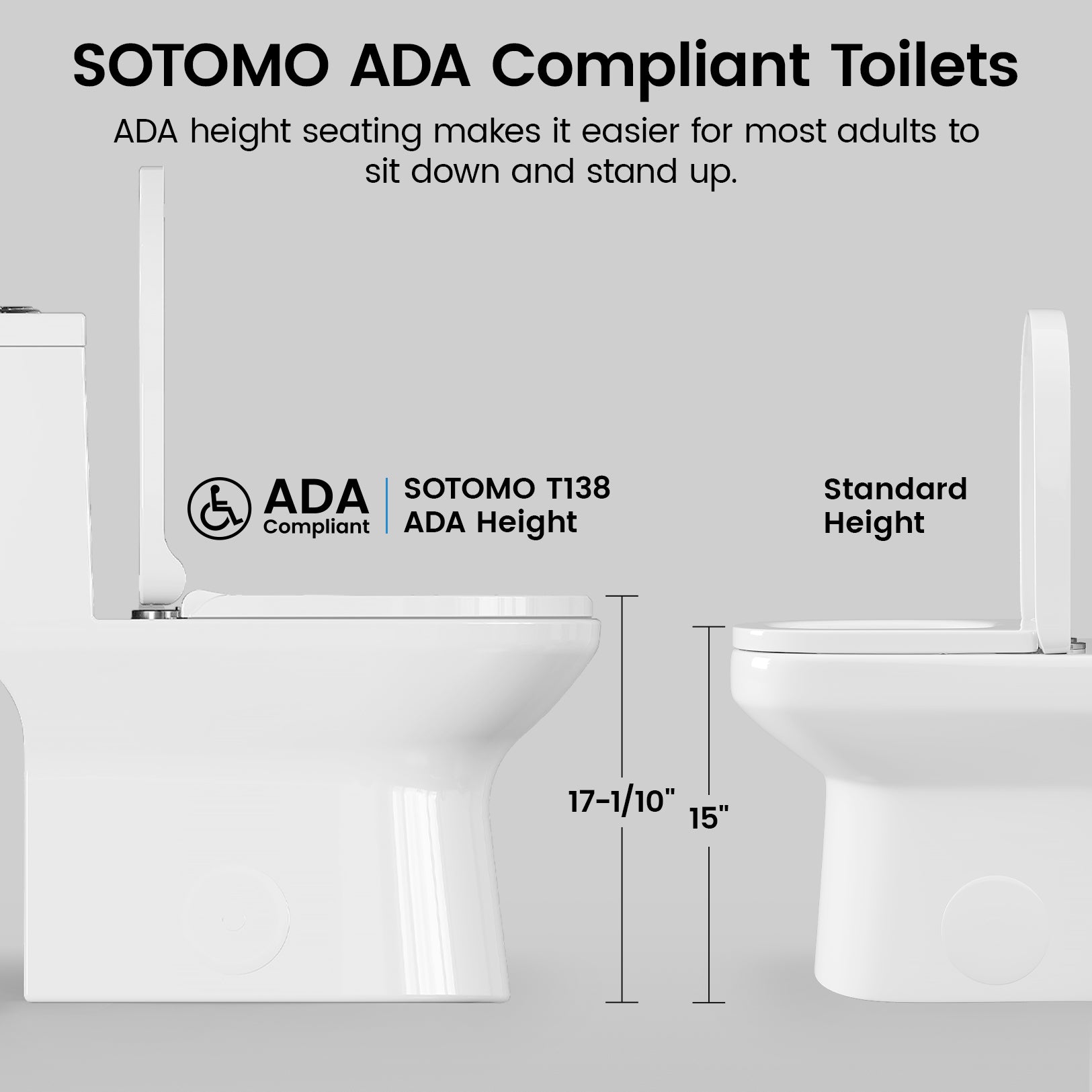 aMJ-T138 Compact ADA Compliant Elongated One Piece Toilet