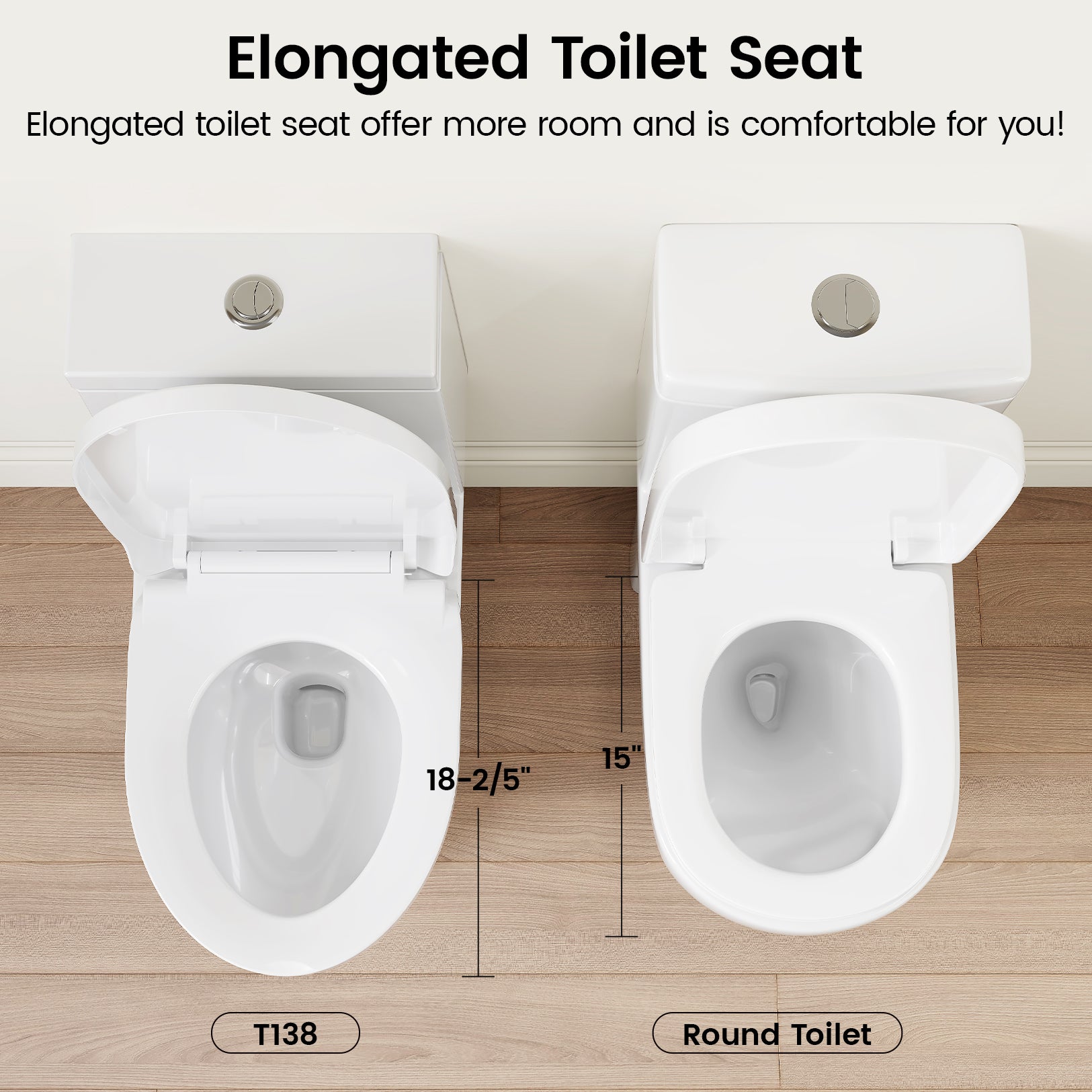 aMJ-T138 Compact ADA Compliant Elongated One Piece Toilet