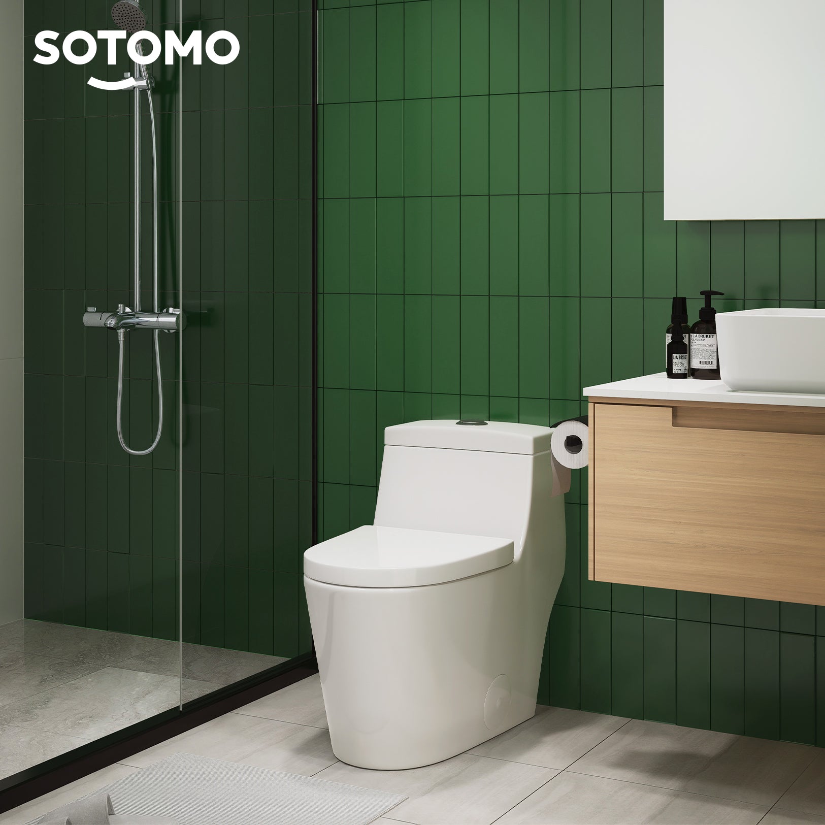 SOTOMO MJ-80 One-Piece Elongated Toilets