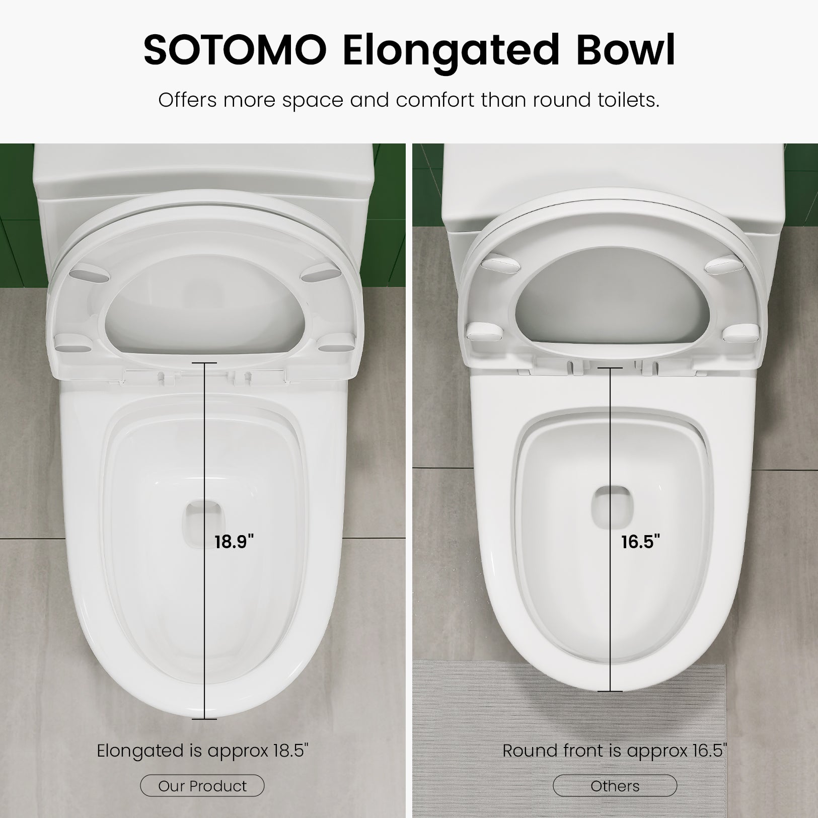 SOTOMO MJ-80 One-Piece Elongated Toilets