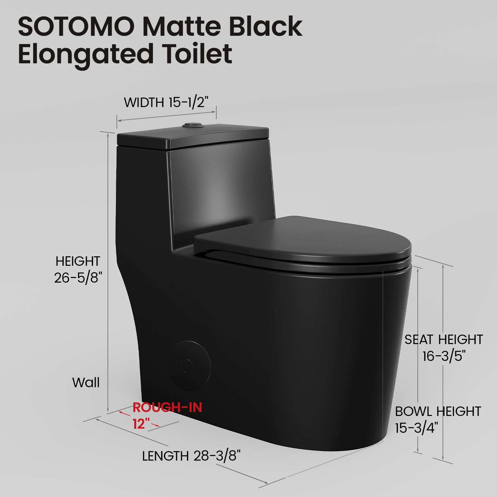 SOTOMO MJ-80 One-Piece Elongated Toilets