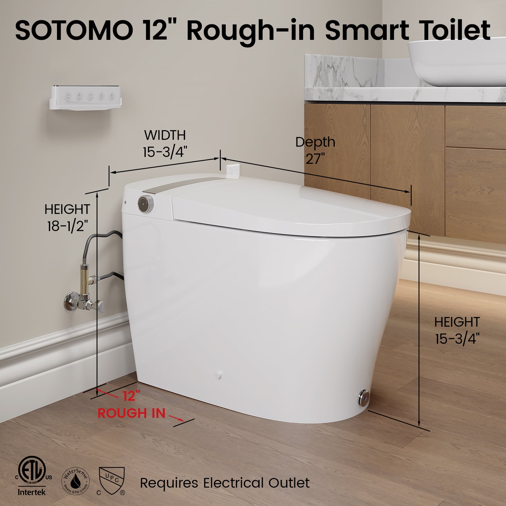 YA80 One Piece Smart Toilet With Bidet, Heated Seat, Warm Water Wash, Auto Flush, Dryer, Blackout Flush