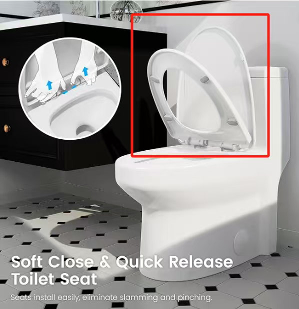SOTOMO K-0318-12-white toilet seat and lid assembly
