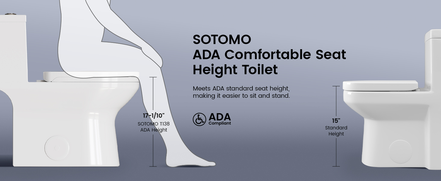 SOTOMO aMJ-T138 Compact One Piece Toilet